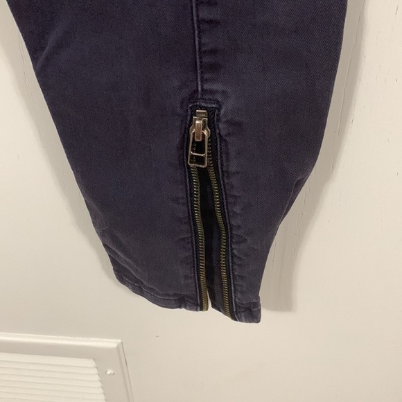 LOGG by H&M dark blue dark Cargo Pants Sz 10, dark grayish purple 2 zip pockets - Picture 5 of 10